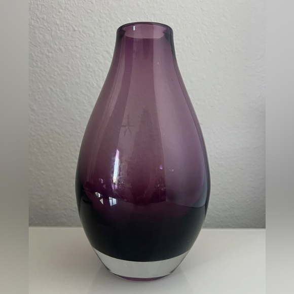 Crate&Barrel Other - Crate and Barrel Amethyst Como 8" Vase  Handblown Glass From Poland.